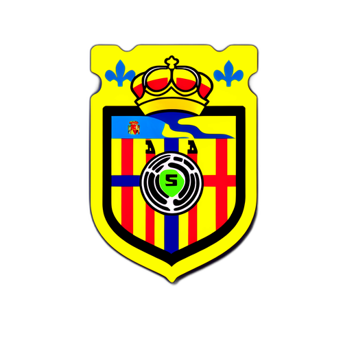 Логотип Ла Ліги з стилізованими іграми на фоні національного прапора