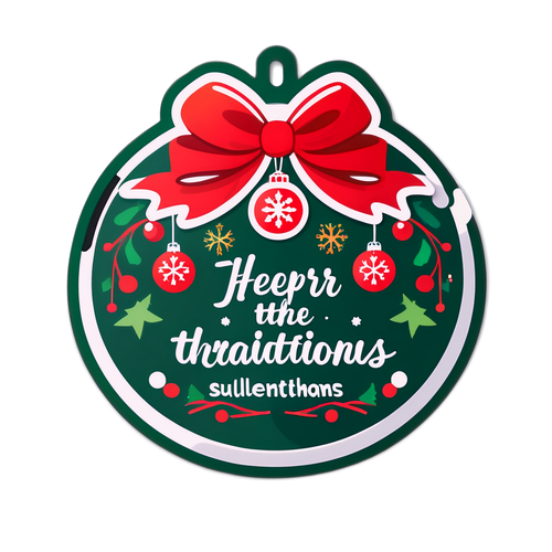 Julenøtter Ornament Klistremerke