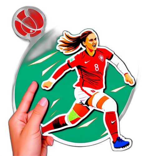 En livlig sticker med Bojana Popovic i aktion