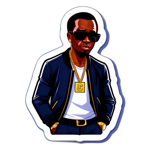 Ilustrație cartoon a lui P Diddy
