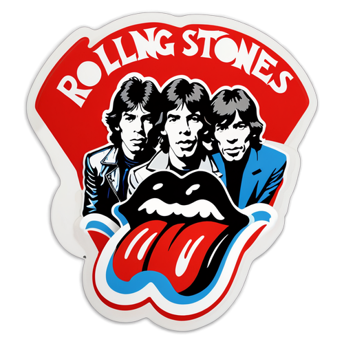 Felejthetetlen Retro Rollings Stones Matrica: A Szájjal Vádló Ikon és Stílus!