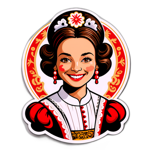 Stylizovaná nálepka Jiřiny Bohdalové