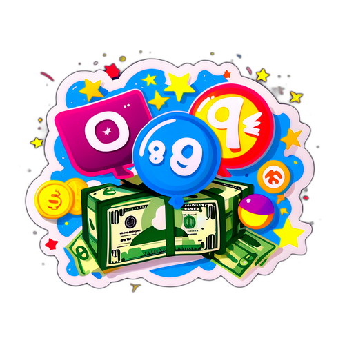 Wesoła naklejka inspirowana hasłem '80 milionów'