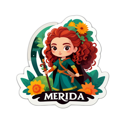 Fantastyczna naklejka przedstawiająca piękno Meridy