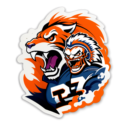 Broncos vs. Bengals Clash Sticker