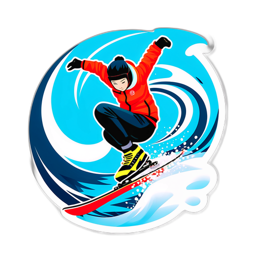 Sakamoto Kaori w akcji na snowboardzie