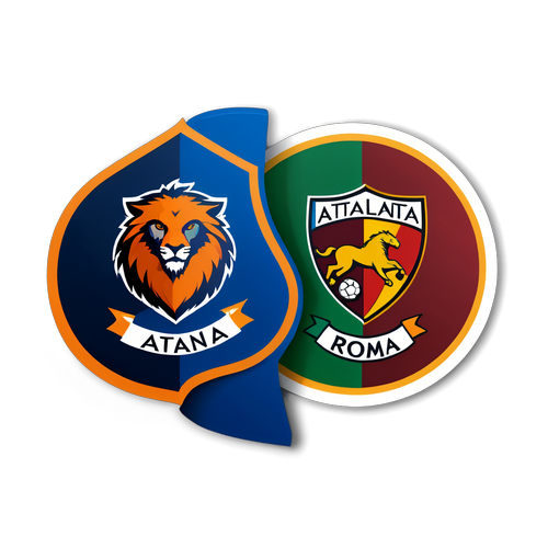 Atalanta és Roma Logó Sticker