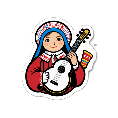 Sticker spojující slovenskou a severoirskou kulturu