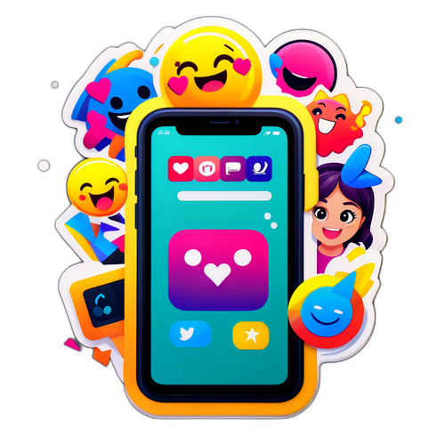 रंगीन वायरल वीडियो स्टिकर