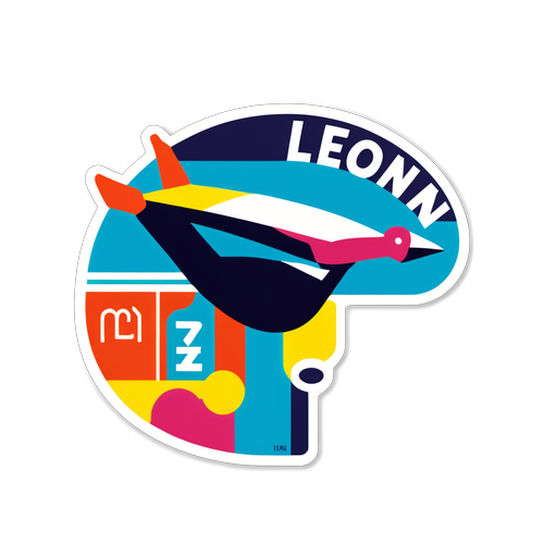 Léon Marchand : Le Plongeon Éblouissant qui Fait Vibrer! Un Sticker Irrésistible pour les Passionnés de Natation!