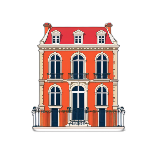 Mooi gevel van een huis in Valenciennes