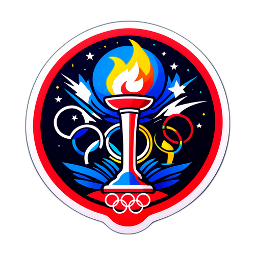 Futuristisk klistremerke for OL 2026