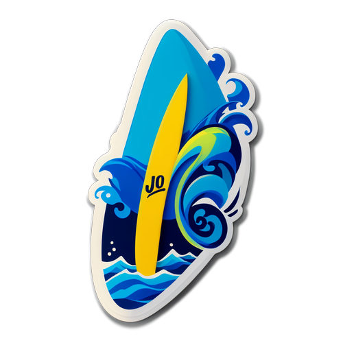 Vivez l'Aventure Olympique : Le Sticker Surf JO 2024 qui Fait Vibration!