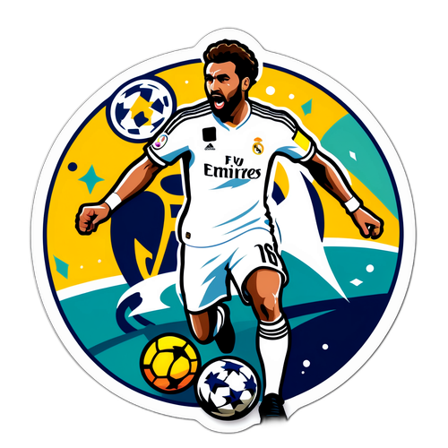 Sticker von Real Madrid in Aktion