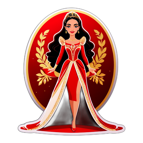 Ilustrace Evy Decastelo na červeném koberci