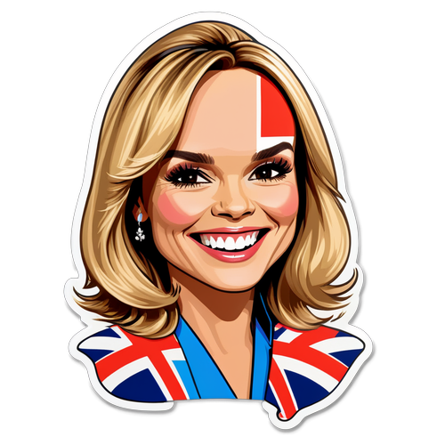 Gøyal karikatur av Amanda Holden