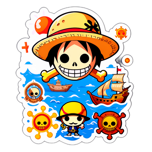 Sticker inspiré du monde de One Piece