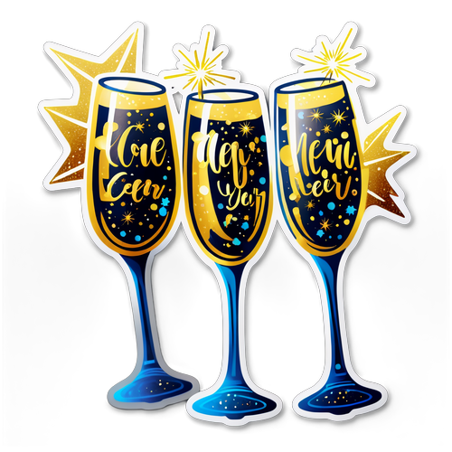 Happy New Year Celebration Sticker