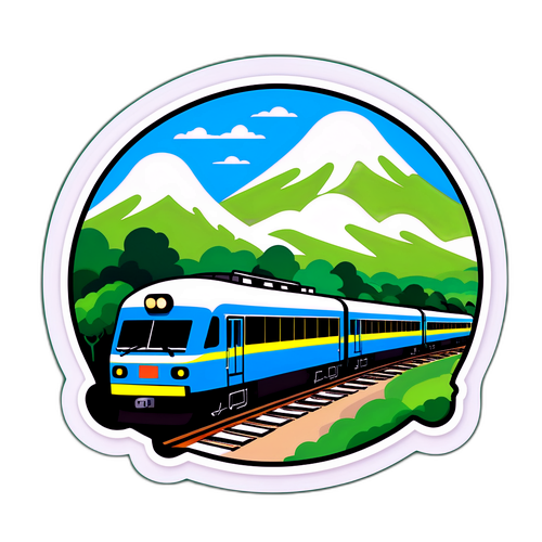 ハンワ線にインスパイアされた列車のイラスト