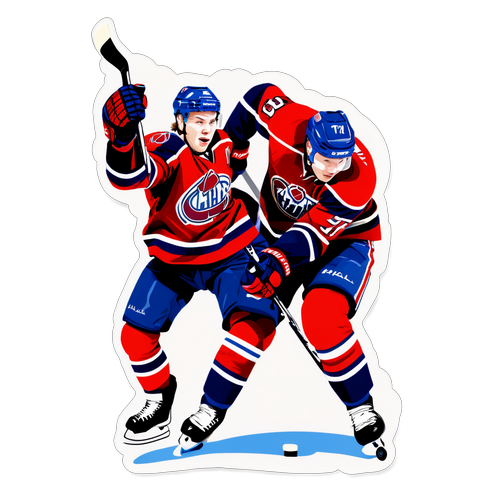 Hockey Stars Action Sticker