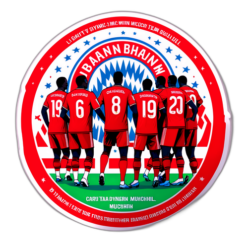 Stiker Huddle Pasukan Bayern Munich