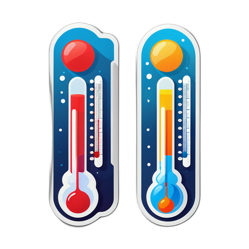 电子温度计与水银温度计准确性比较贴纸
