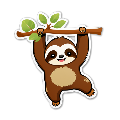 Gantung dan Santai: Sticker Sloth Comel yang Pasti Membuat Anda Tersenyum!