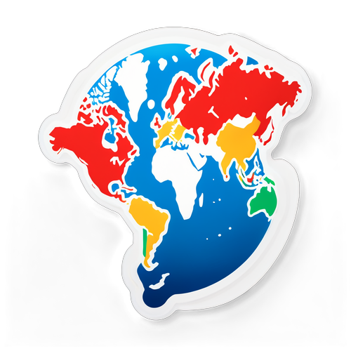Autocollant CNN stylisé en carte du monde