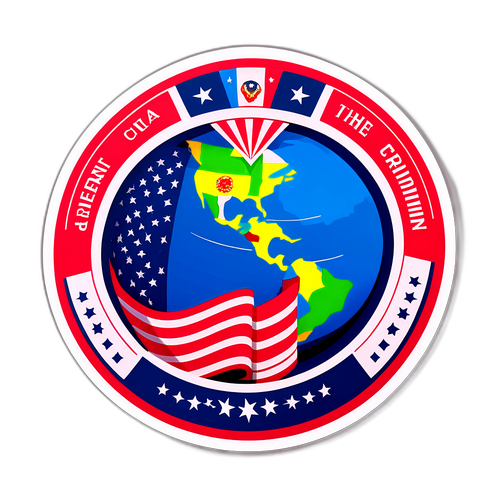 Autocollant inspiré par les symboles nationaux