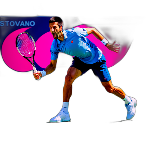 Novak Djokovic in Actie