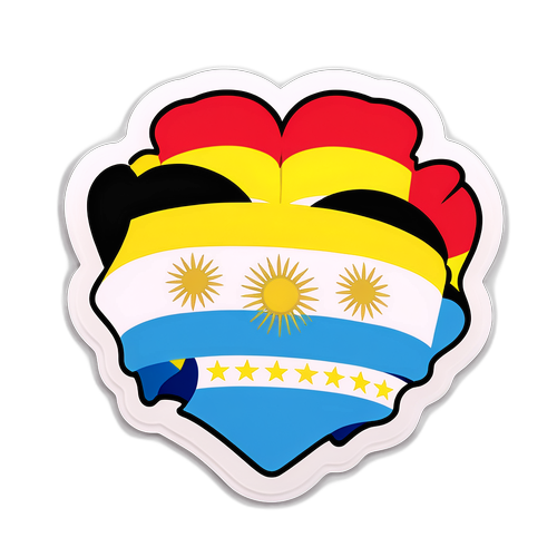 Sticker Colorido del Caos: Ecuador vs Argentina