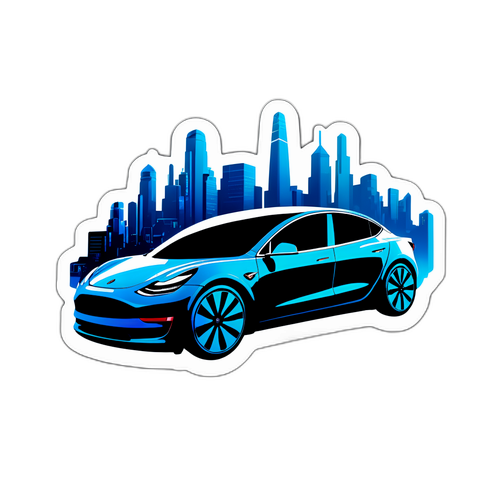 미래 도시 풍경 스티커