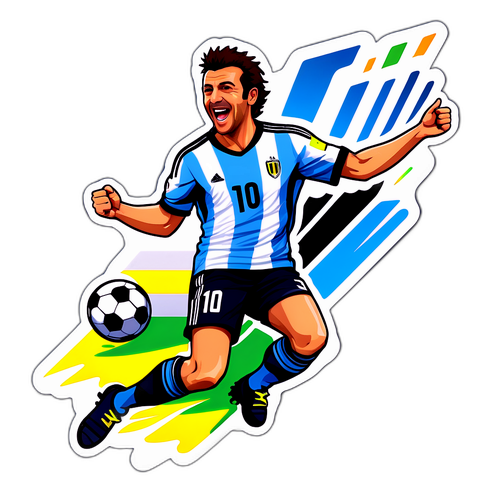 Crea un adesivo dinamico di Alessandro Del Piero che celebra un gol
