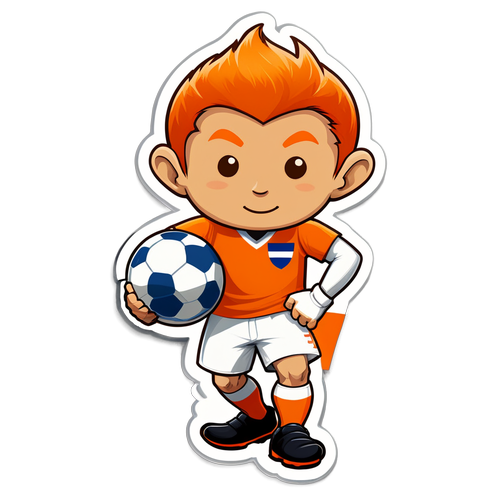 Onmisbaar voor Fans! De Schattigste Sticker van het Nederlands Elftal met Oranje Trots!