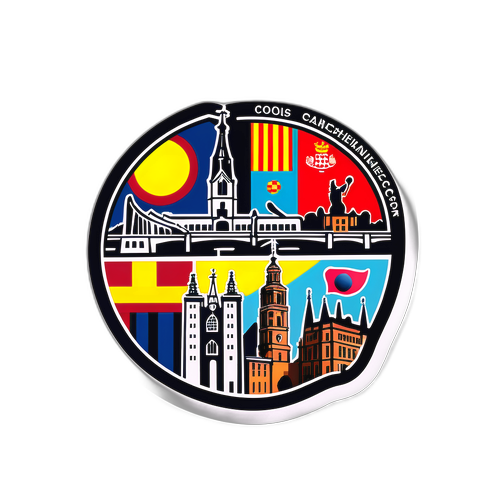 코펜하겐의 유명 명소와 바르셀로나의 축구 역사를 결합한 스티커