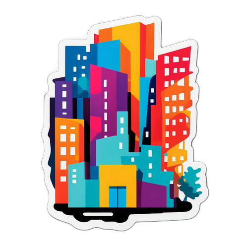 Moderno at Abstrak na Sticker na Batay kay Frank Gehry