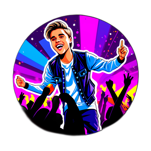 Une illustration de Justin Bieber en concert