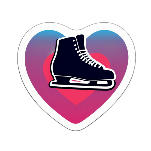 Inimă cu patinaj artistic