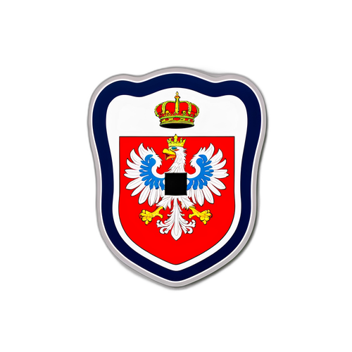 Sticker mit der finnischen Fahne kombiniert mit dem polnischen Wappen im sportlichen Stil