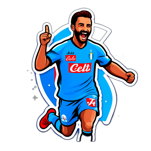 Thiết kế vui nhộn của cầu thủ Napoli ăn mừng bàn thắng