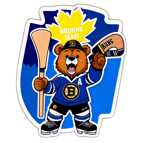 Bruins Bear Victory Celebration Sticker