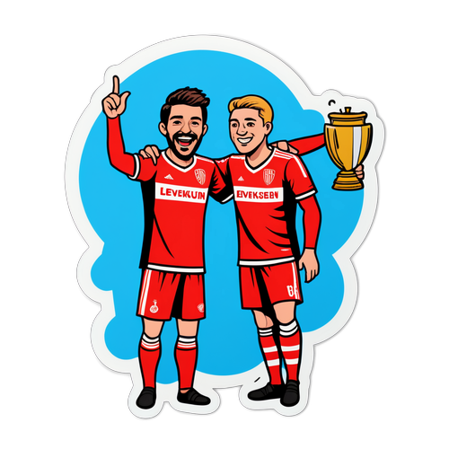 A Leverkusen és Olympiakos mérkőzés győzelmét ünneplő szurkolók