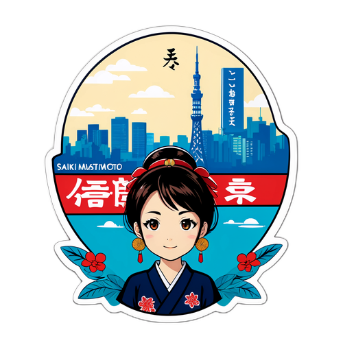 松本咲的卡通贴纸