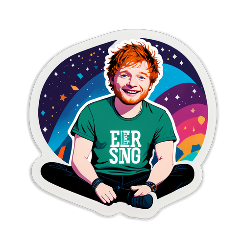 Ed Sheerans Farverige Musikmagiske Sticker: Fanger Glede og Kreativitet!