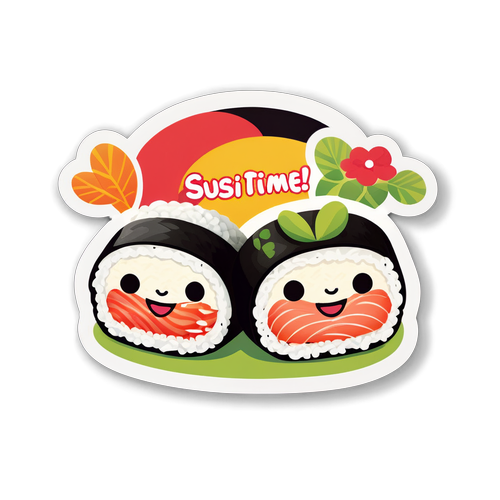 Masayang Sushi Time! Kawaii Stickers na Magpapasaya sa Iyong Araw!