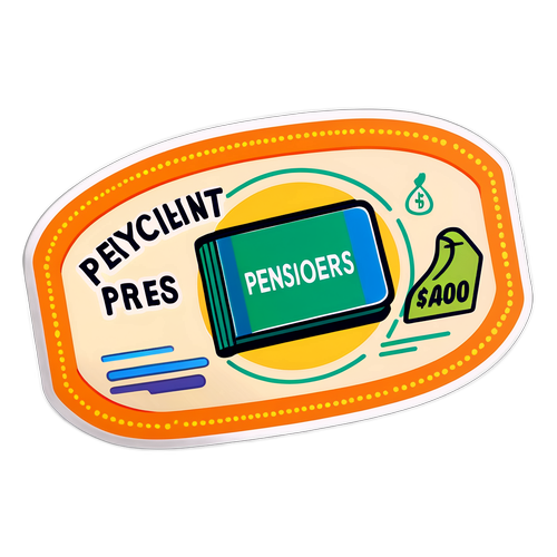 Стикер в форме стилизованного кошелька