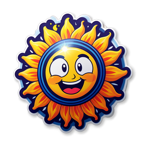 Nakakaaliw na Sticker ng Araw