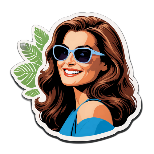 Sticker représentant une actrice emblématique