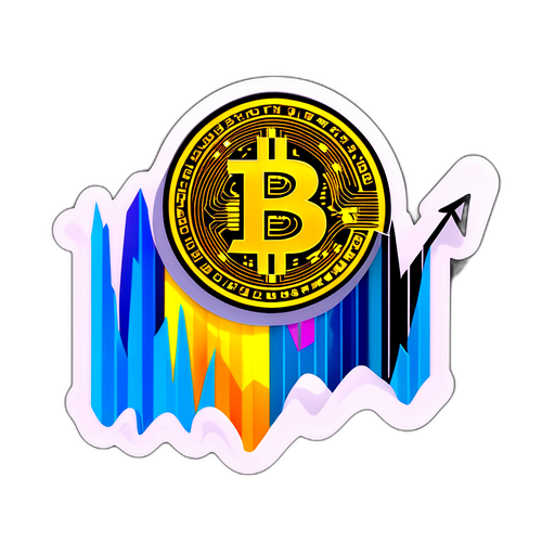 Nálepka s Bitcoinem a USD symbolem