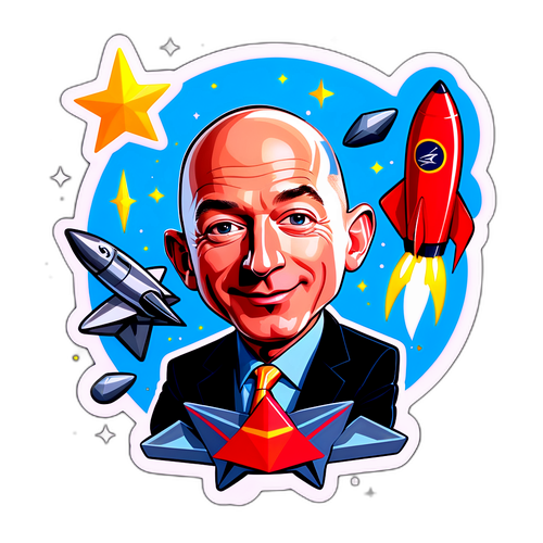 Autocollant caricatural de Jeff Bezos